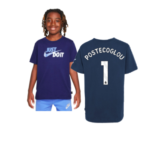 2024-2025 Tottenham Hotspur Just Do It T-Shirt (Navy) - Kids (Postecoglou 1)