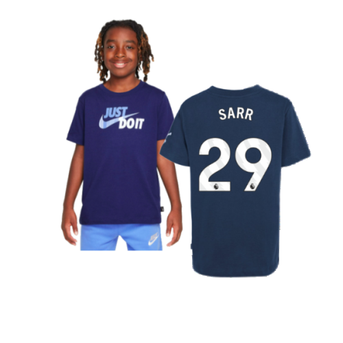 2024-2025 Tottenham Hotspur Just Do It T-Shirt (Navy) - Kids (Sarr 29)