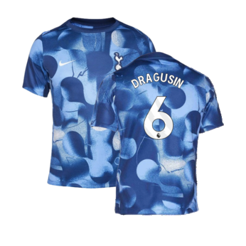 2024-2025 Tottenham Pre-Match Shirt (Binary Blue) (Dragusin 6)