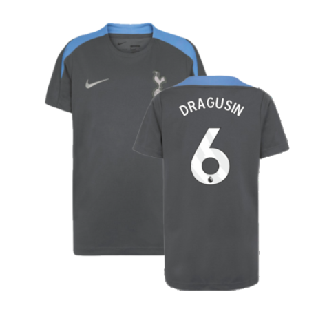 2024-2025 Tottenham Strike Dri-Fit Shirt (Dark Grey) - Kids (Dragusin 6)