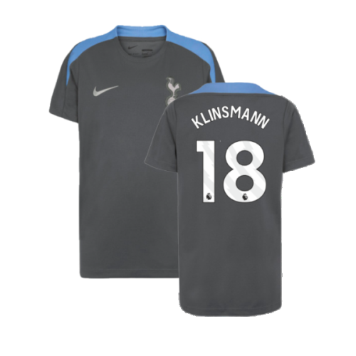 2024-2025 Tottenham Strike Dri-Fit Shirt (Dark Grey) - Kids (Klinsmann 18)
