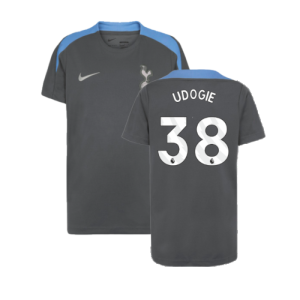 2024-2025 Tottenham Strike Dri-Fit Shirt (Dark Grey) - Kids (Udogie 38)