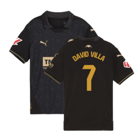 2024-2025 Valencia Away Shirt (Kids) (David Villa 7)