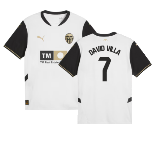 2024-2025 Valencia Home Shirt (David Villa 7)