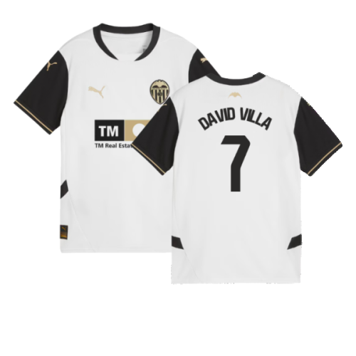 2024-2025 Valencia Home Shirt (Kids) (David Villa 7)