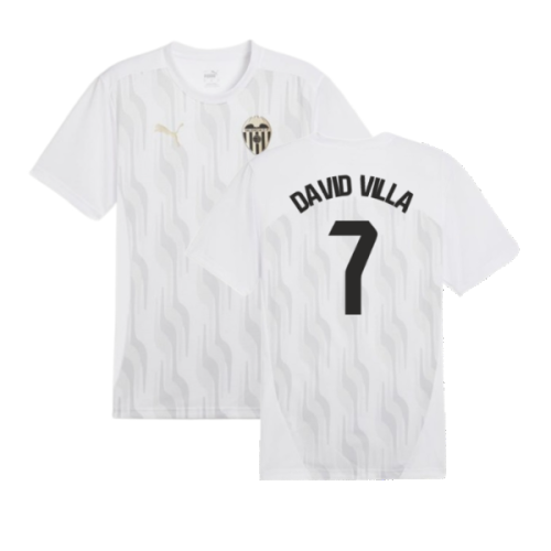 2024-2025 Valencia Pre-Match Shirt (White) (David Villa 7)