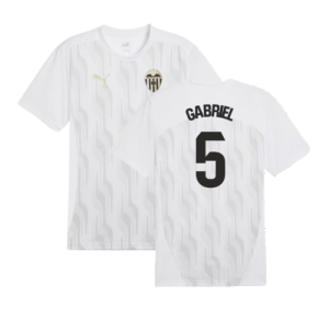 2024-2025 Valencia Pre-Match Shirt (White) (Gabriel 5)