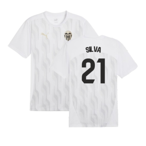 2024-2025 Valencia Pre-Match Shirt (White) (Silva 21)