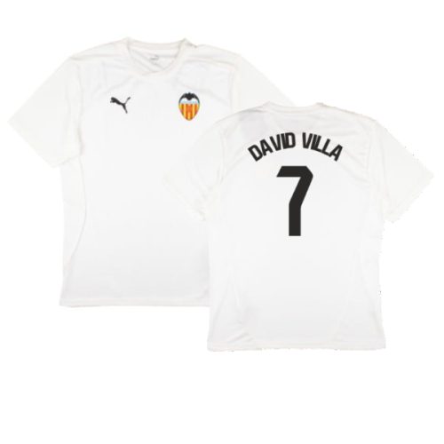 2024-2025 Valencia Training Shirt (White) (David Villa 7)