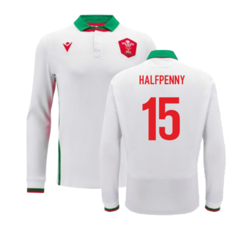 2024-2025 Wales Away Cotton LS Rugby Shirt (Halfpenny 15)