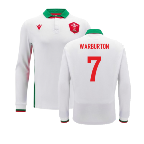 2024-2025 Wales Away Cotton LS Rugby Shirt (Warburton 7)