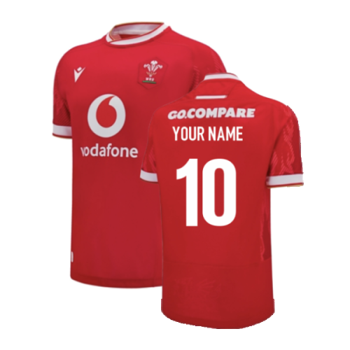 2024-2025 Wales Home Poly Replica Rugby Shirt (Your Name)