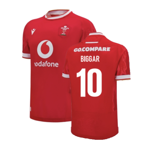 2024-2025 Wales Home Poly Rugby Shirt (Kids) (Biggar 10)