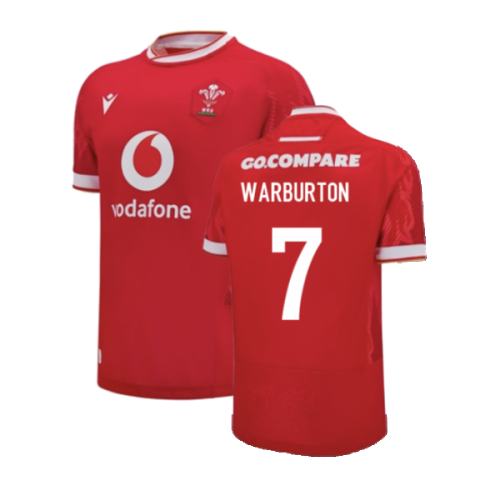 2024-2025 Wales Home Poly Rugby Shirt (Kids) (Warburton 7)