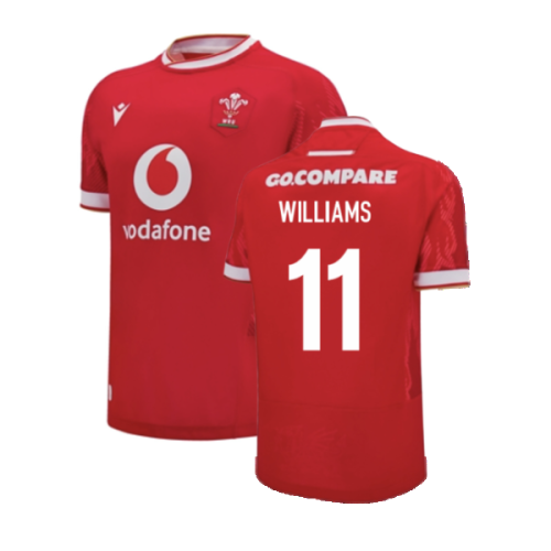 2024-2025 Wales Home Poly Rugby Shirt (Kids) (Williams 11)