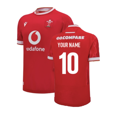 2024-2025 Wales Home Poly Rugby Shirt (Kids) (Your Name)