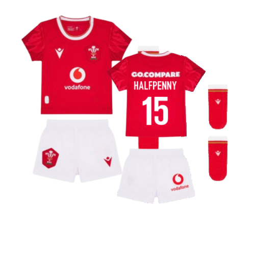 2024-2025 Wales Home Rugby Baby Kit (Halfpenny 15)