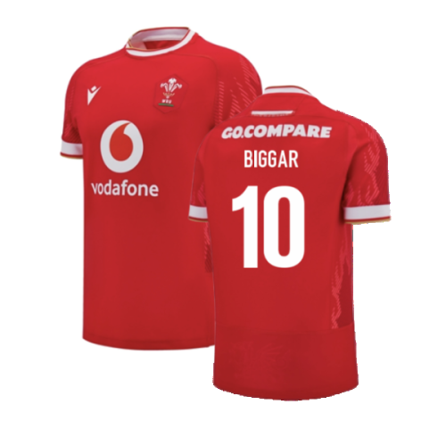 2024-2025 Wales Rugby Home Slim Fit Shirt (Biggar 10)