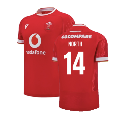 2024-2025 Wales Rugby Home Slim Fit Shirt (North 14)