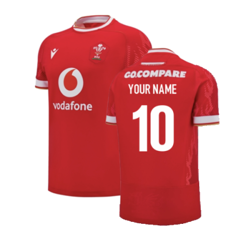 2024-2025 Wales Rugby Home Slim Fit Shirt (Your Name)