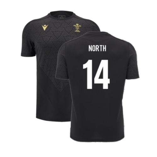 2024-2025 Wales Rugby Poly Training Shirt (Black) (North 14)