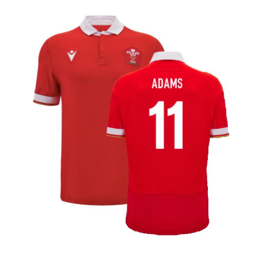 2024-2025 Wales WRU Home Cotton Rugby Shirt (Adams 11)