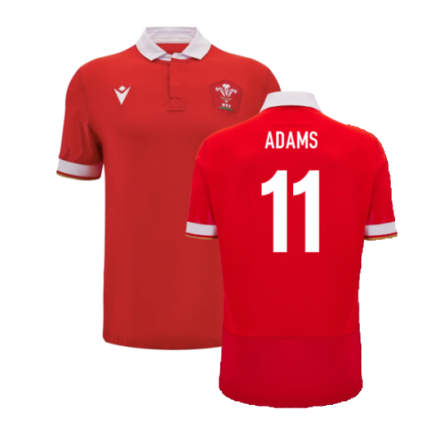 2024-2025 Wales WRU Home Cotton Rugby Shirt (Kids) (Adams 11)