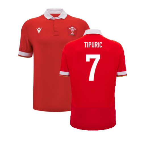 2024-2025 Wales WRU Home Cotton Rugby Shirt (Kids) (Tipuric 7)