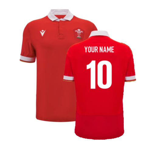 2024-2025 Wales WRU Home Cotton Rugby Shirt (Your Name)