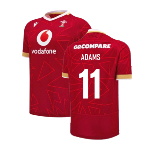 2024-2025 Wales WRU Home Pathway Poly Rugby Shirt (Adams 11)