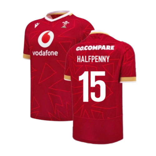 2024-2025 Wales WRU Home Pathway Poly Rugby Shirt (Halfpenny 15)