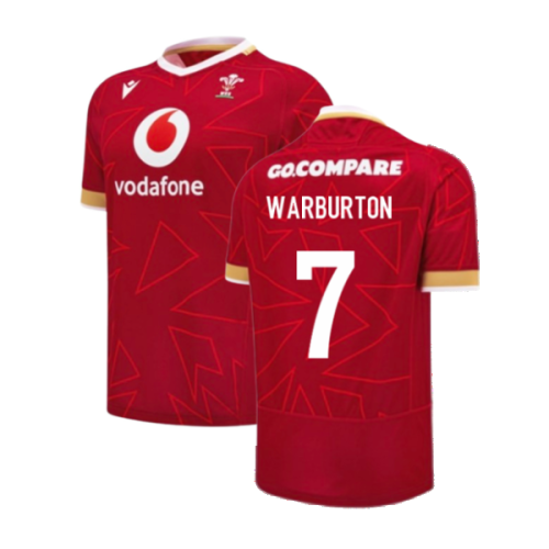 2024-2025 Wales WRU Home Pathway Poly Rugby Shirt (Warburton 7)