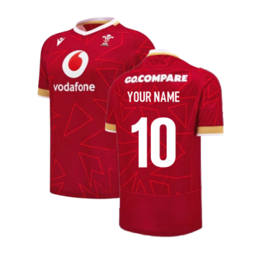 2024-2025 Wales WRU Home Pathway Poly Rugby Shirt (Your Name)