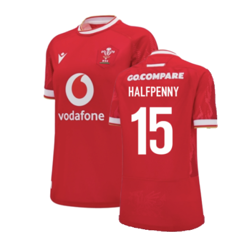 2024-2025 Wales WRU Home Replica Rugby Shirt (Womens) (Halfpenny 15)