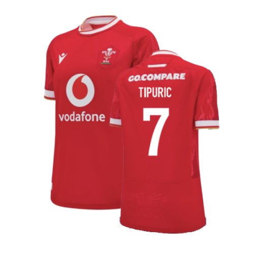 2024-2025 Wales WRU Home Replica Rugby Shirt (Womens) (Tipuric 7)