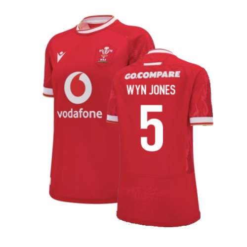 2024-2025 Wales WRU Home Replica Rugby Shirt (Womens) (Wyn Jones 5)