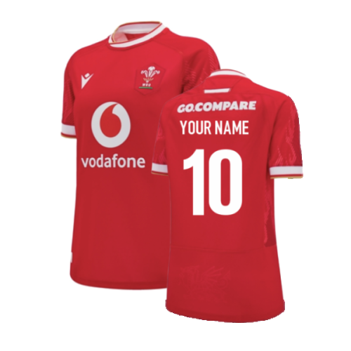 2024-2025 Wales WRU Home Replica Rugby Shirt (Womens) (Your Name)