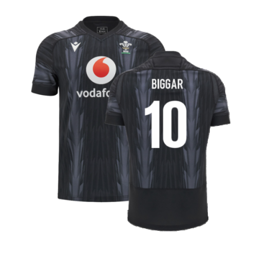 2024-2025 Wales WRU Rugby Training Jersey (Black) (Biggar 10)