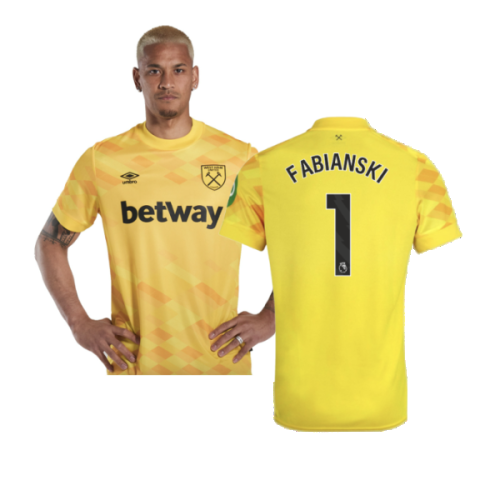 2024-2025 West Ham Goalkeeper Shirt (Yellow) (Fabianski 1)