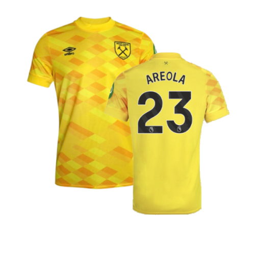 2024-2025 West Ham Goalkeeper Shirt (Yellow) - Kids (Areola 23)