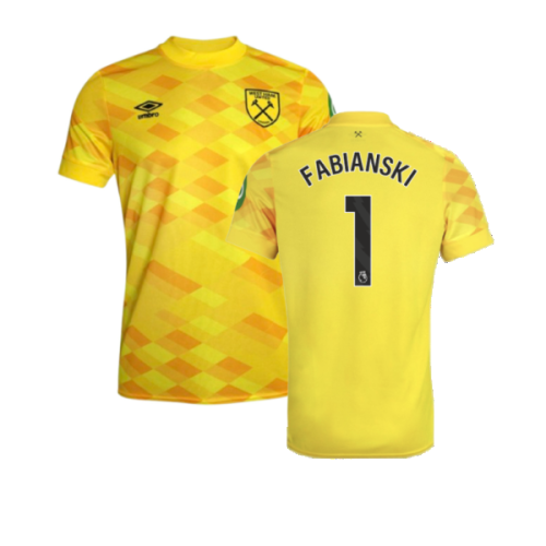 2024-2025 West Ham Goalkeeper Shirt (Yellow) - Kids (Fabianski 1)