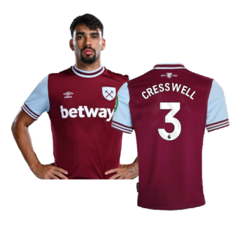 2024-2025 West Ham Home Shirt (Cresswell 3)