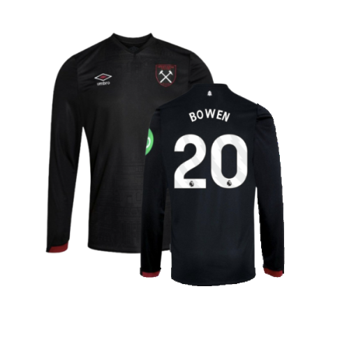 2024-2025 West Ham Long Sleeve Away Shirt (Kids) (Bowen 20)