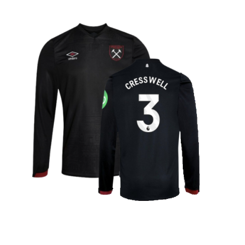 2024-2025 West Ham Long Sleeve Away Shirt (Kids) (Cresswell 3)