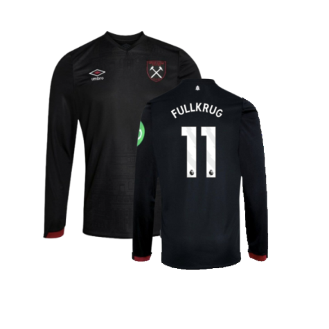 2024-2025 West Ham Long Sleeve Away Shirt (Kids) (Fullkrug 11)