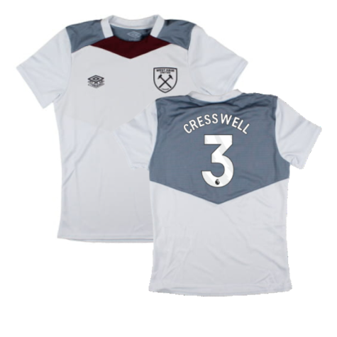 2024-2025 West Ham Training Jersey (Arctic Ice) - Kids (Cresswell 3)