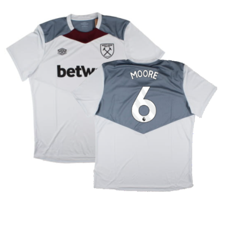 2024-2025 West Ham Training Jersey (Arctic Ice) (Moore 6)