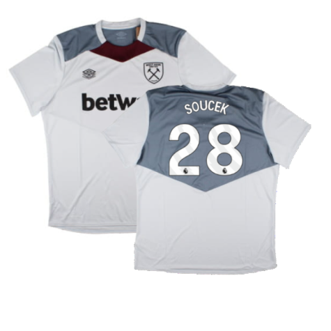 2024-2025 West Ham Training Jersey (Arctic Ice) (Soucek 28)