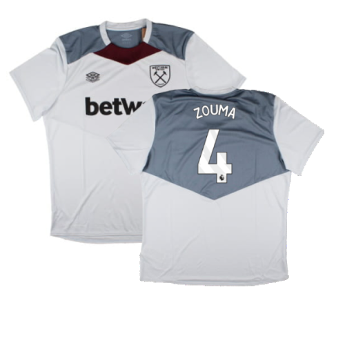 2024-2025 West Ham Training Jersey (Arctic Ice) (Zouma 4)