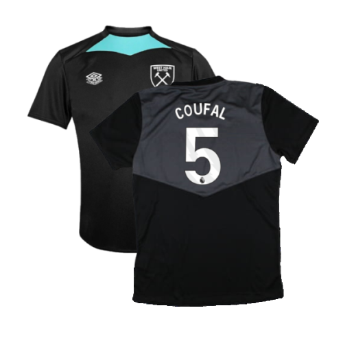 2024-2025 West Ham Training Jersey (Black) - Kids (Coufal 5)